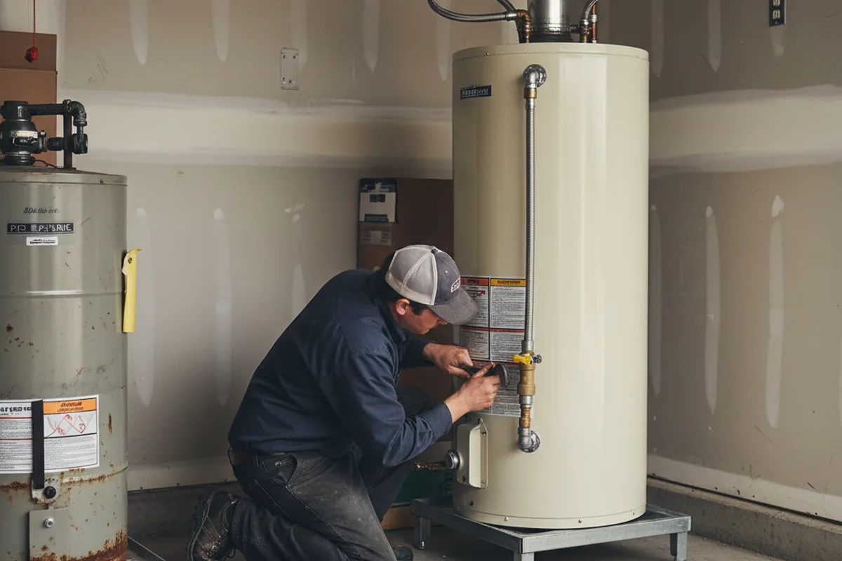 Water heater and shutoff valve replacement in Villas
